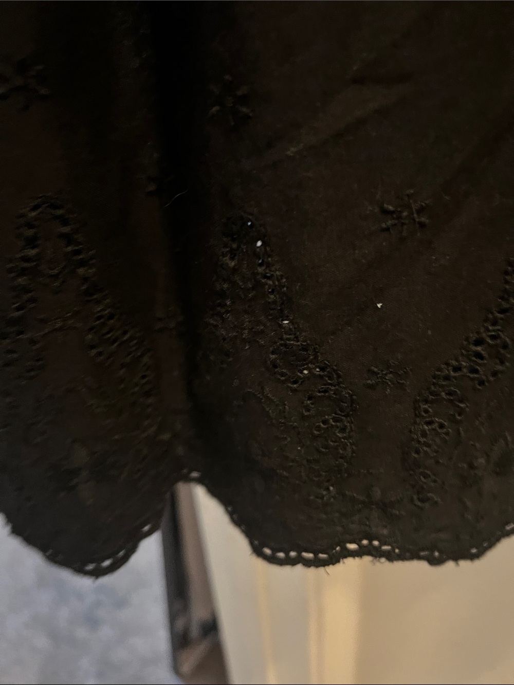 Old Navy Black Lace-Trim Peasant Tunic with Tassel - Picture 5 of 7